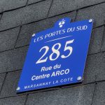 plaque alu de rue decoupe association Club Grand Sud Marsannay