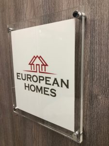 plaque profesionnelle plexiPMMA plaque multi couche, signalétique intérieure